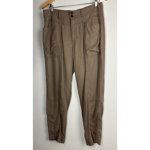 Sundance Relaxed Fit Utility Pants Lyocell Viscose Blend Beige Women's Size 10 - Picture 8 of 8